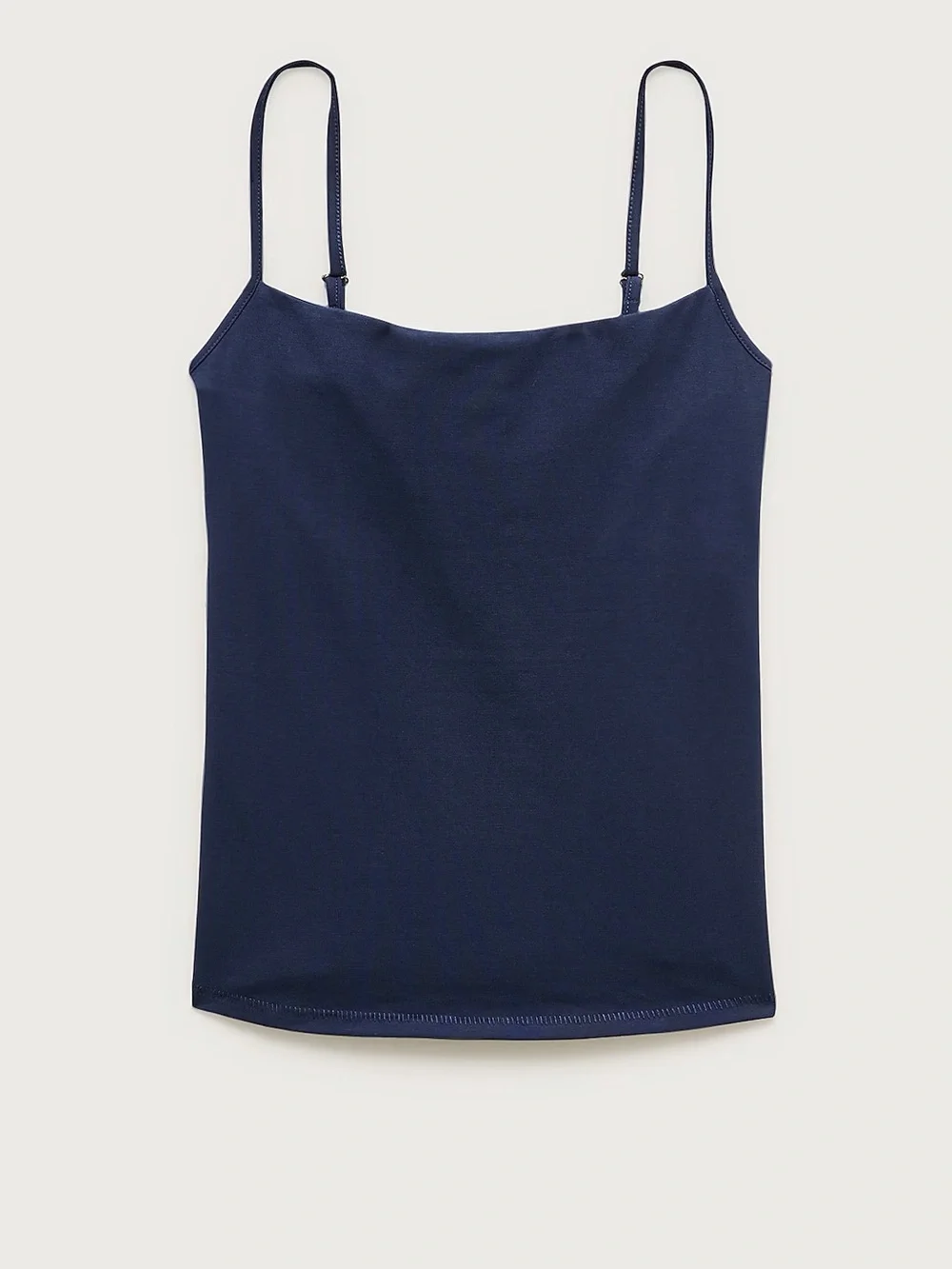 J.Crew Stretch cotton shelf-bra tank top in navy